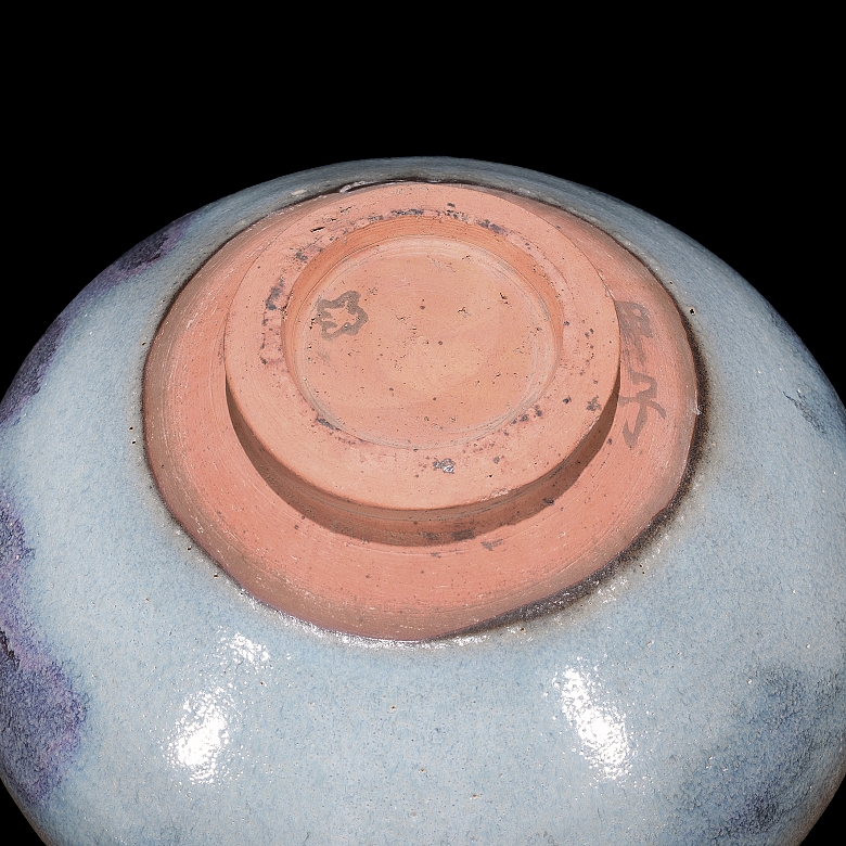 Cuenco de gres esmaltado, horno Jun