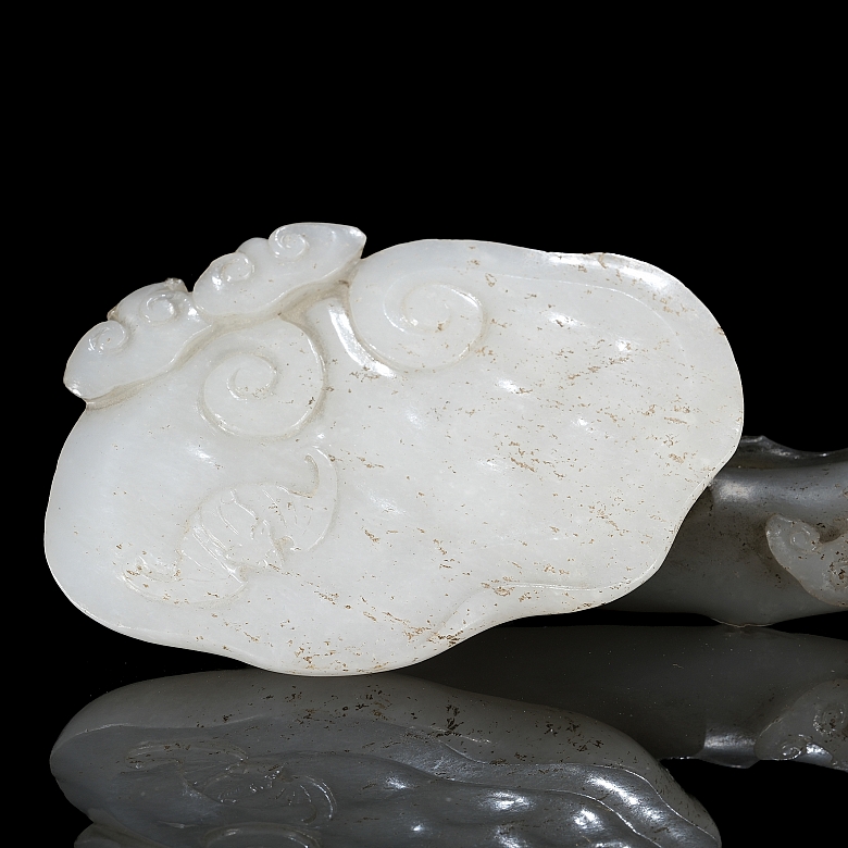 Cetro ruyi de jade blanco 