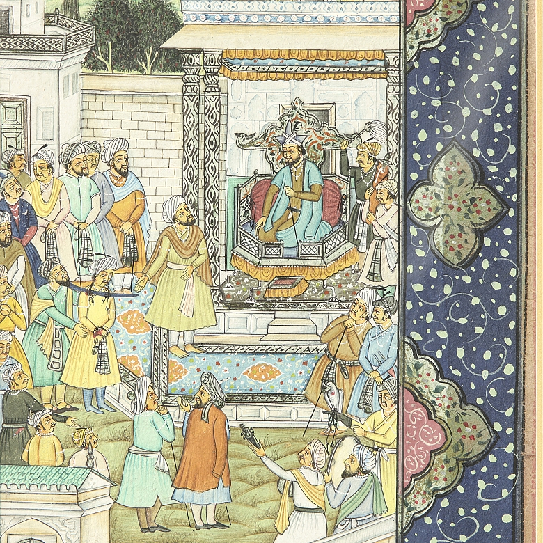 Painting ‘Palace Scene’, Asia, 20th century - 3