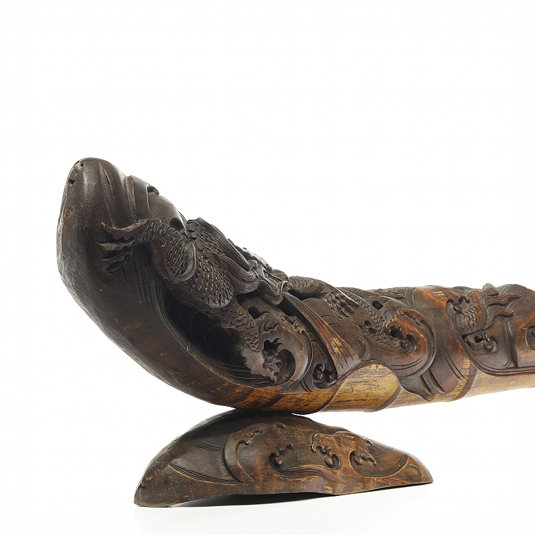 Carved bamboo figure “Dragon”, 20th century - 1