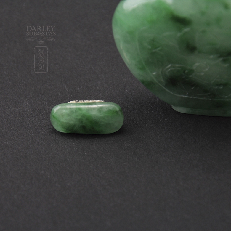 清代天然翡翠鼻烟壶 - 4