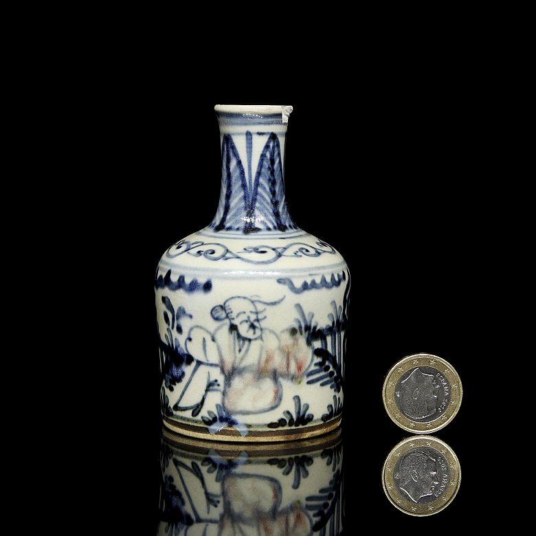 Botella de cerámica vidriada 