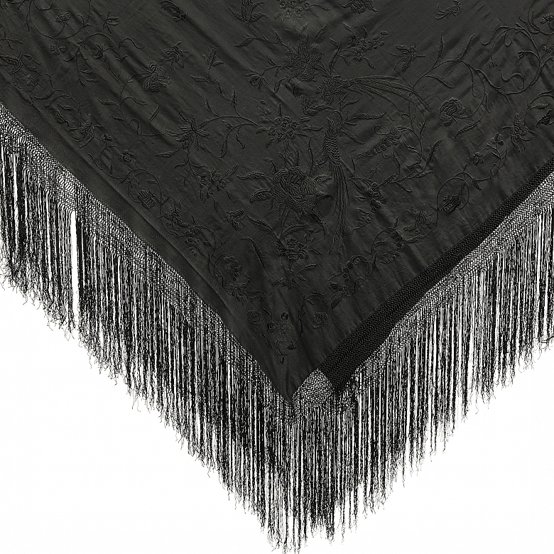 Mantón de manila negro, s.XX