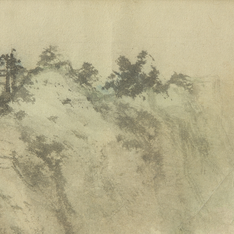 Chinese painting ‘Landscape amidst mist’, 20th century - 4