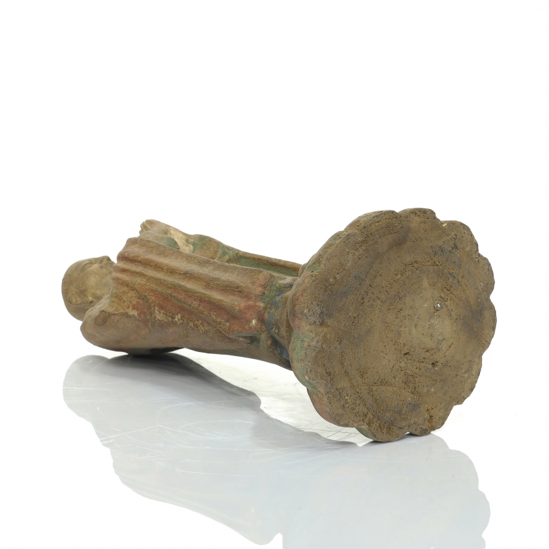 Carved wooden Buddha, 20th century - 8