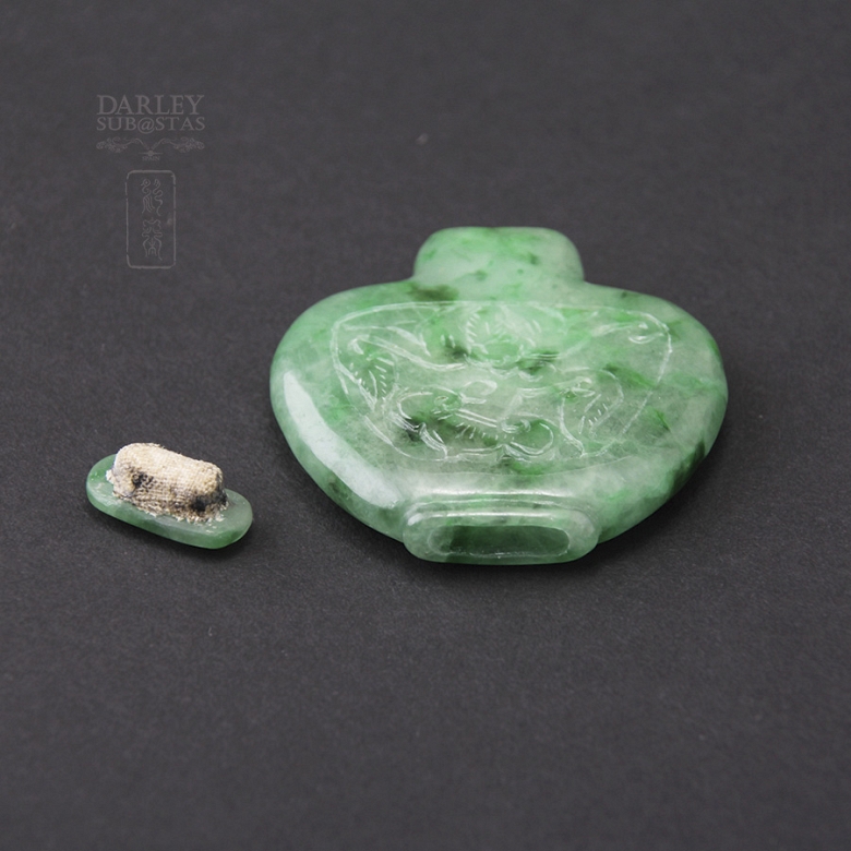 清代天然翡翠鼻烟壶 - 2