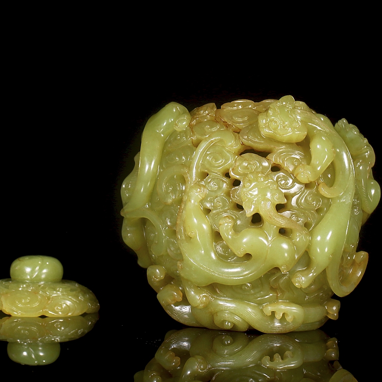 Incensario de jade amarillo 