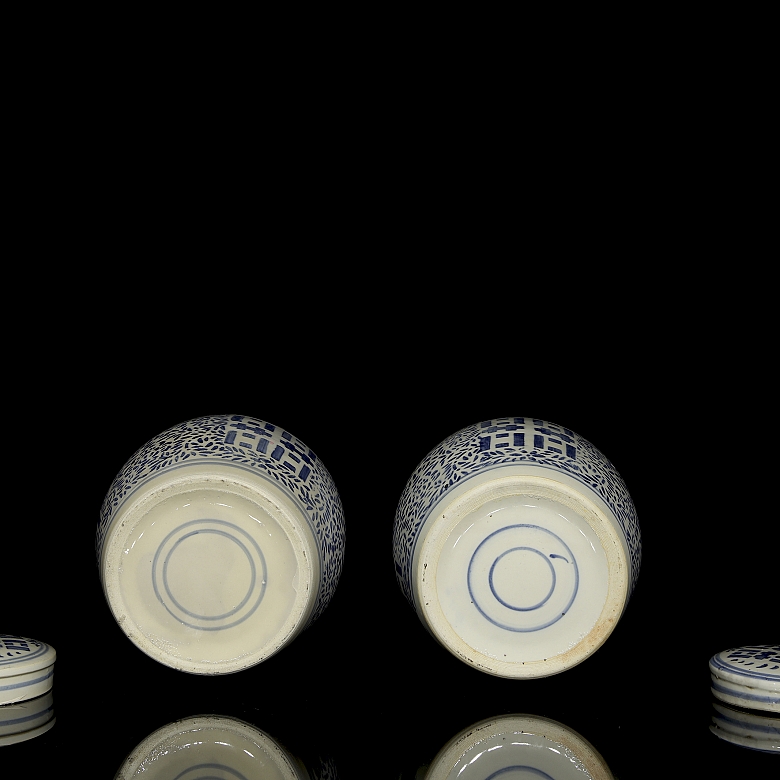 Pareja de tarros de jengibre