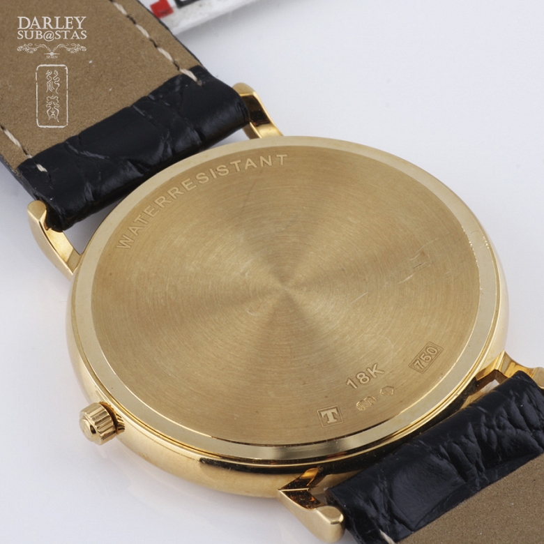 Reloj Tissot Oro 18kt y Piel caballero. - 2