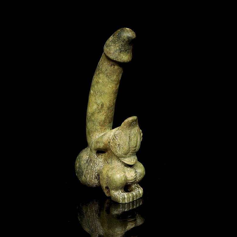 Carved stone figure, Hongshang culture style - 3