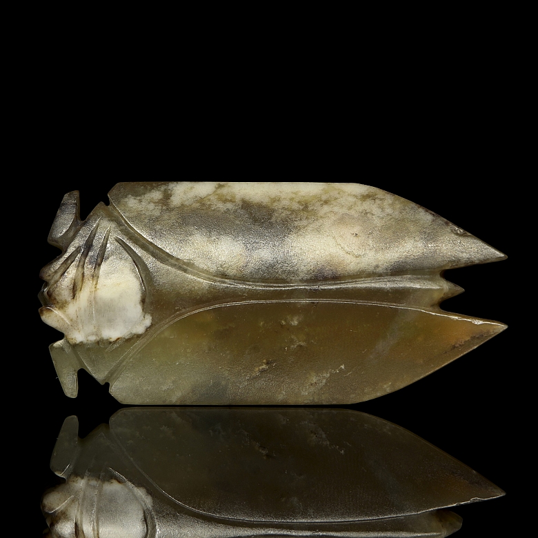 Carved jade figure ‘Insect’, Han style