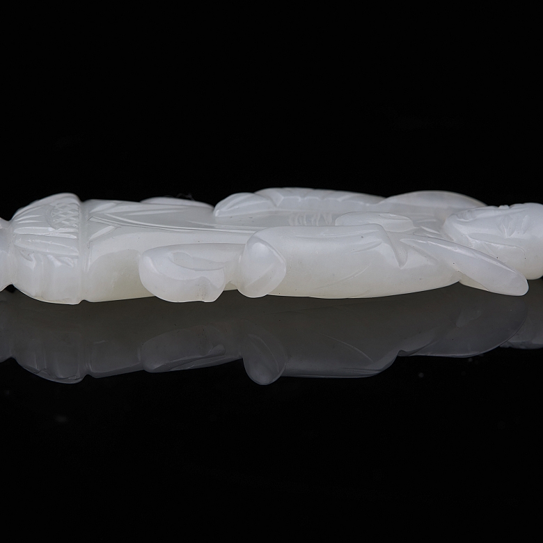 Figura de jade blanco de Hetian 