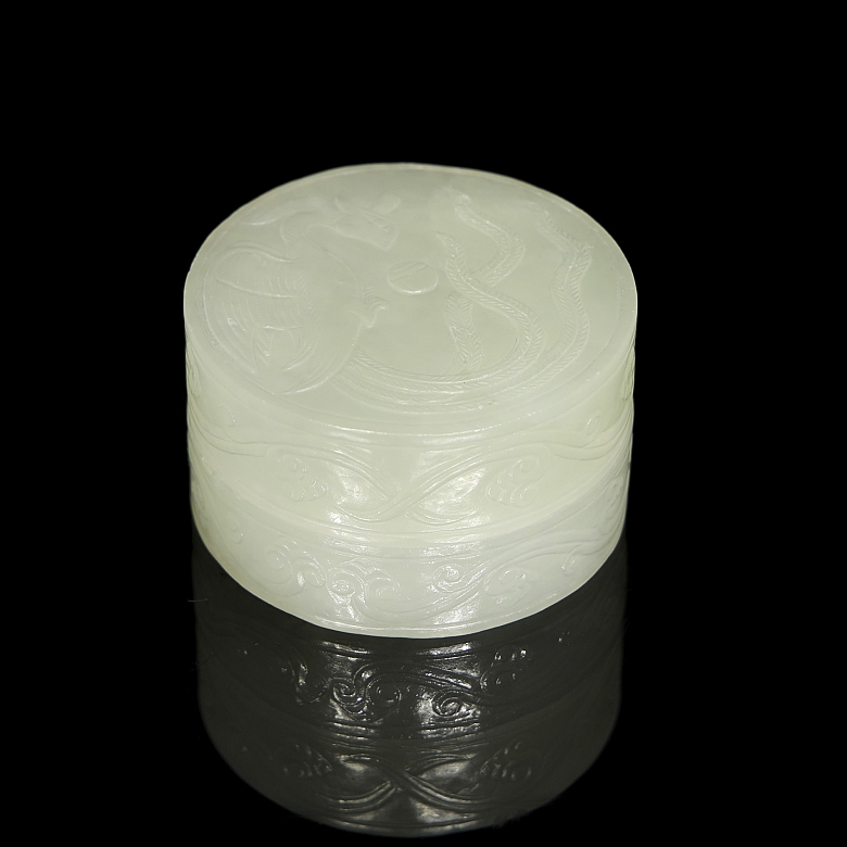Caja de jade blanco