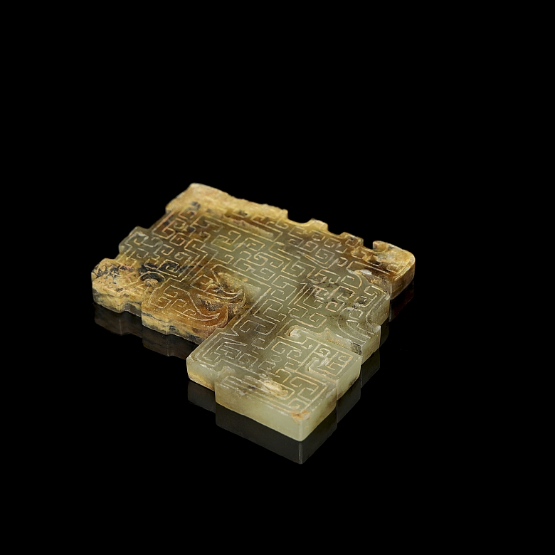 Placa de jade amarillo