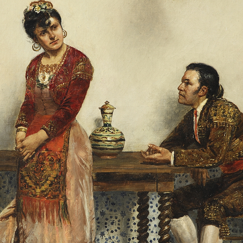 Jules Worms (1832–1914) ‘Couple Conversing’