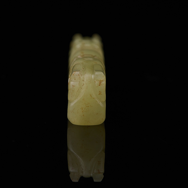 Hebilla de cinturón de jade amarillo Hetian 