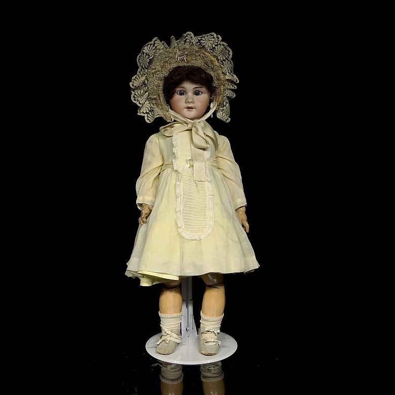 Muñeca de porcelana, serie de exportación D. E. P., Alemania, c. 1895-1905