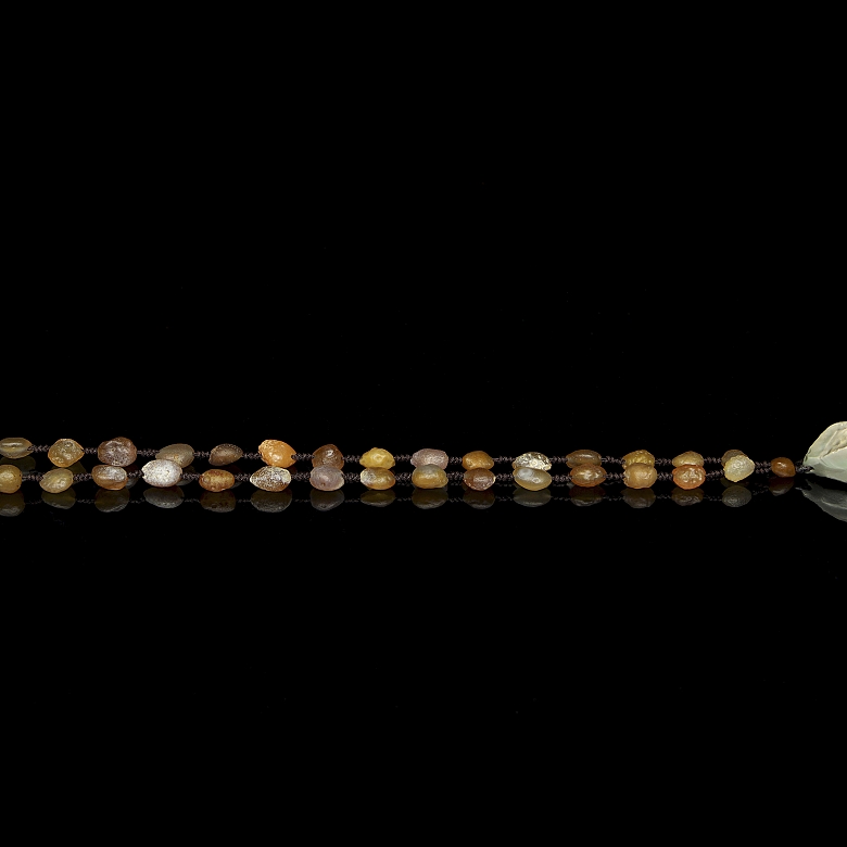 Necklace with agate beads, 20th century - 2