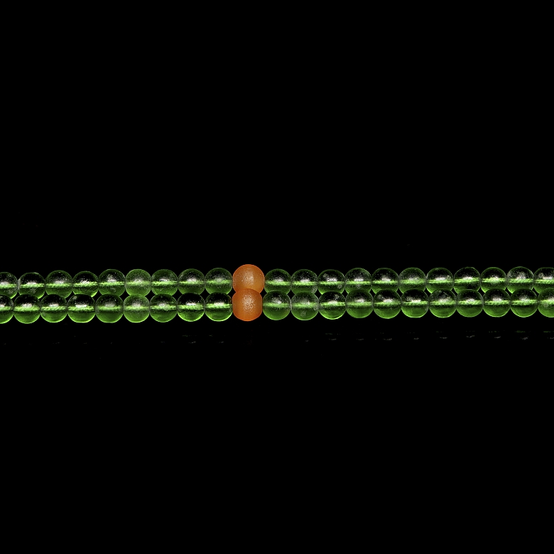 One hundred and eight Liuli bead necklace, Qing dynasty - 4