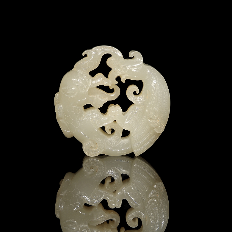 Colgante de jade blanco 