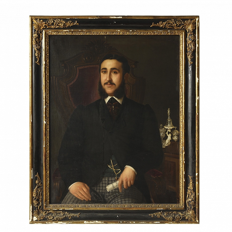 19th century Valencian school “Male portrait”