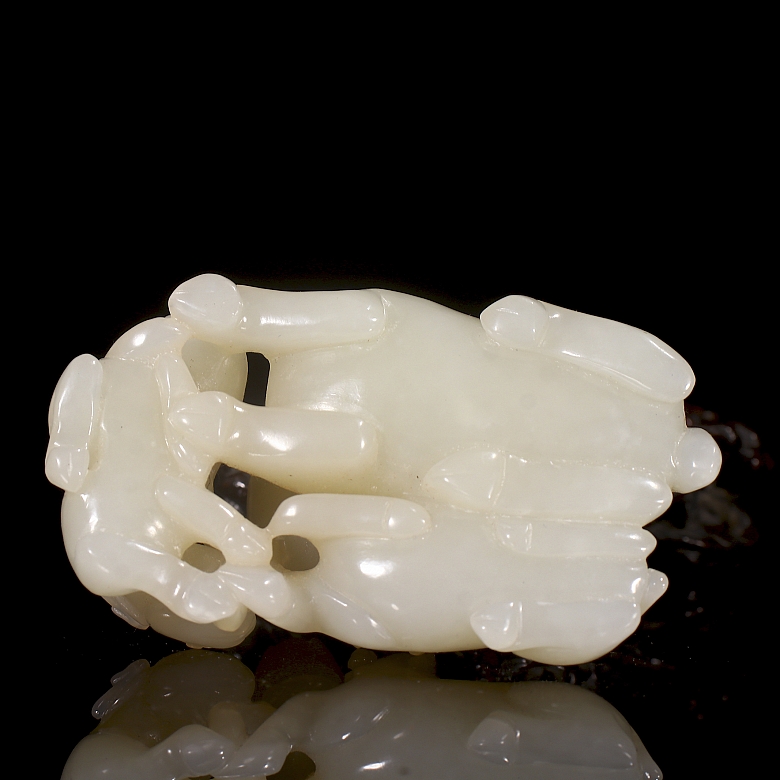 Figura de jade blanco de Hetian 