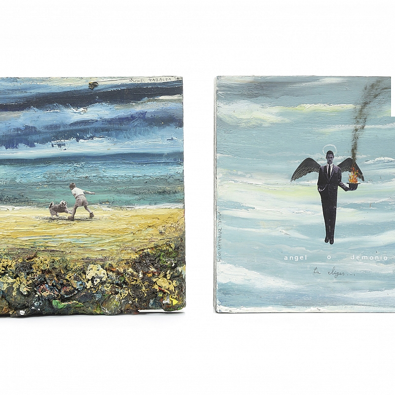Mikel Zabalza (1973), Pareja de pinturas, 2014