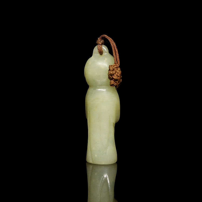 Carved jade pendant ‘Character’, Qing dynasty