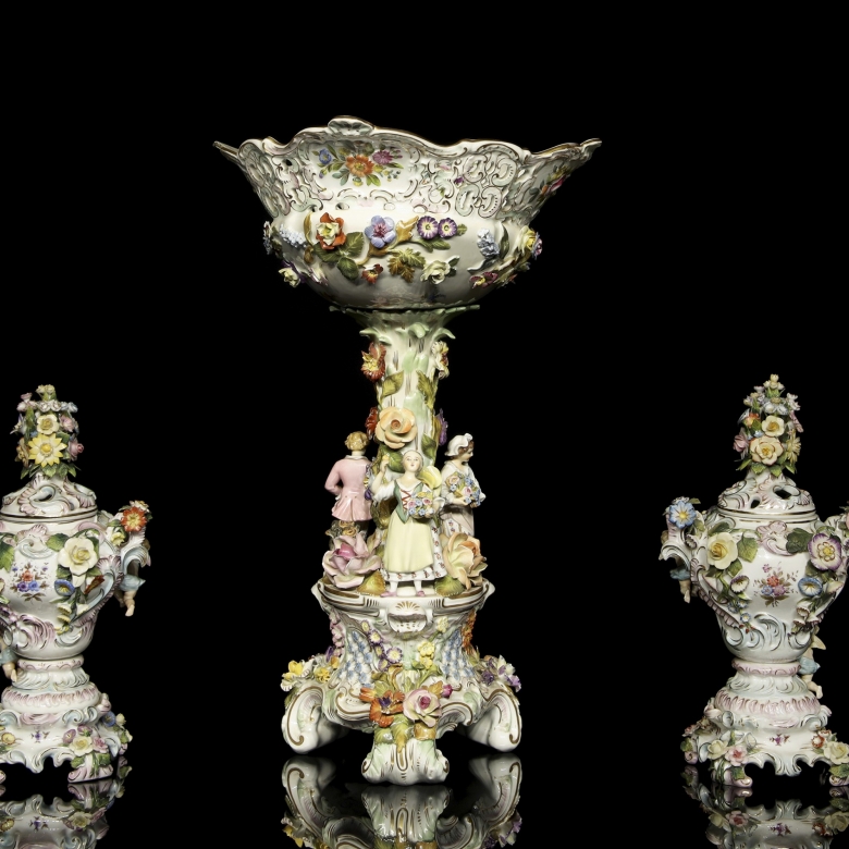 German porcelain set, 19th-20th century