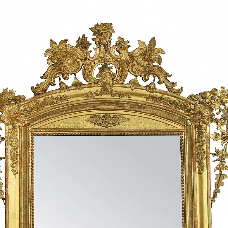 Large Louis XVI style mirror, 18th-19th century
