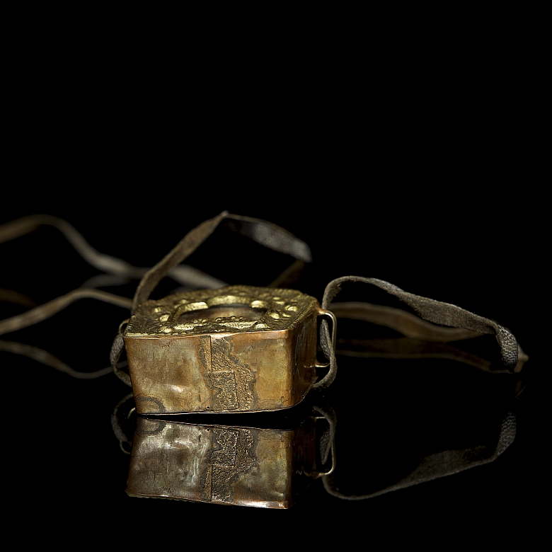 Buda de bronce con hornacina, Tíbet, s.XIX-XX