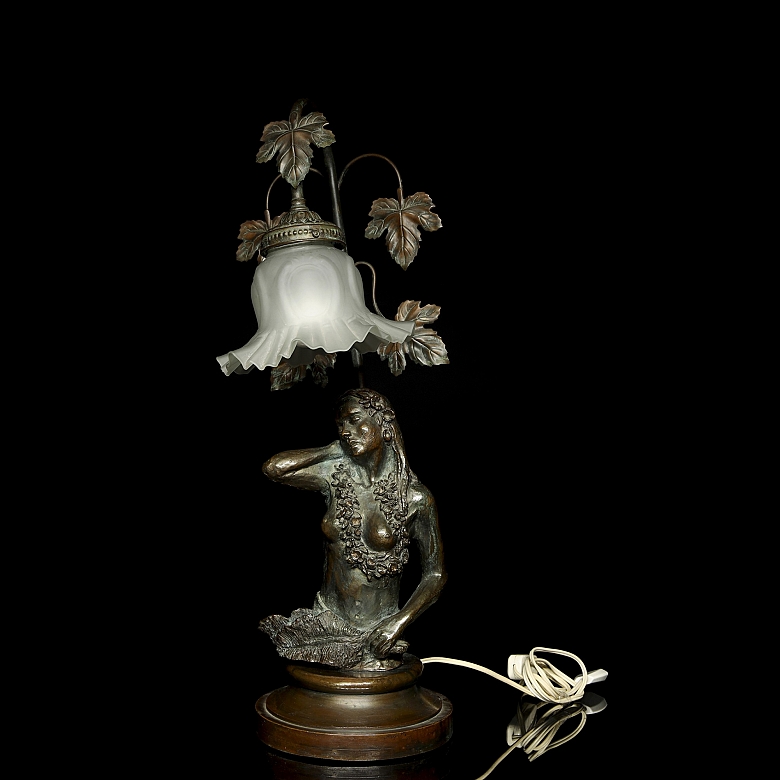 Table lamp ‘Female nude’, 20th century