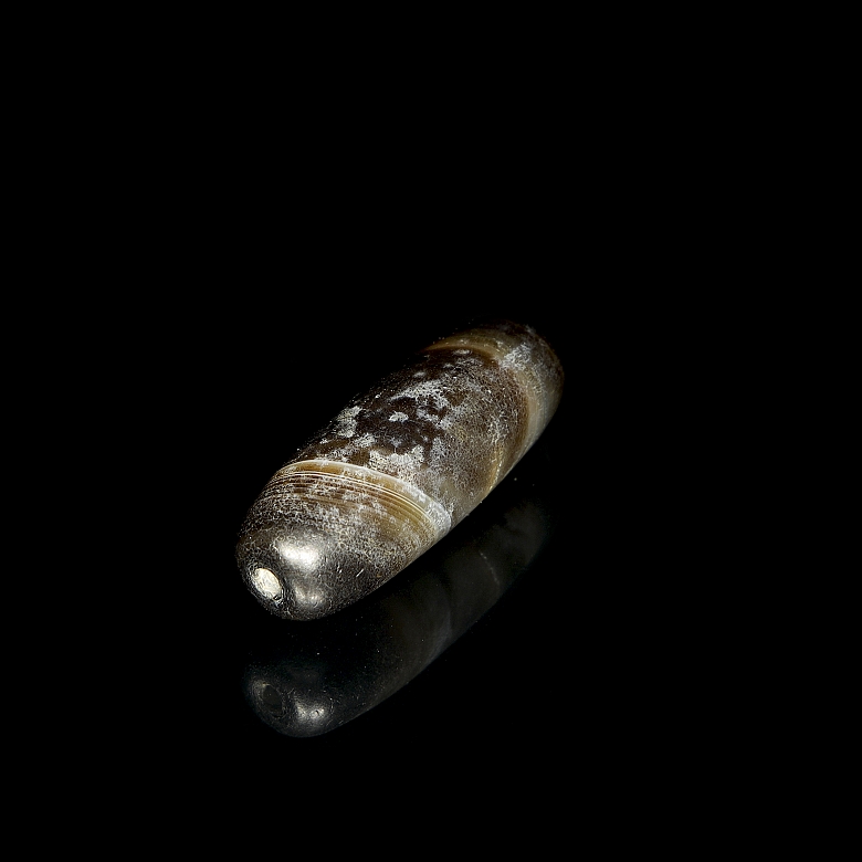 Antique brown agate Dzi bead - 4