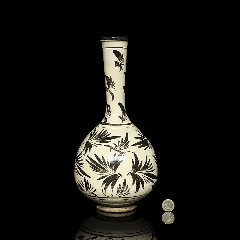 Jarrón de cerámica esmaltada 