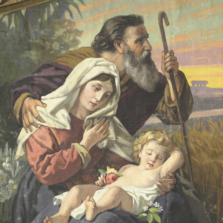 P. D. Soler (20th century) ‘The Holy Family Fleeing to Egypt’, 1927