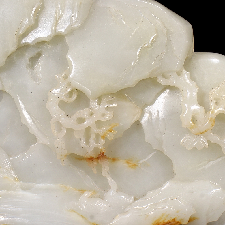 Figura de jade blanco de Hetian 