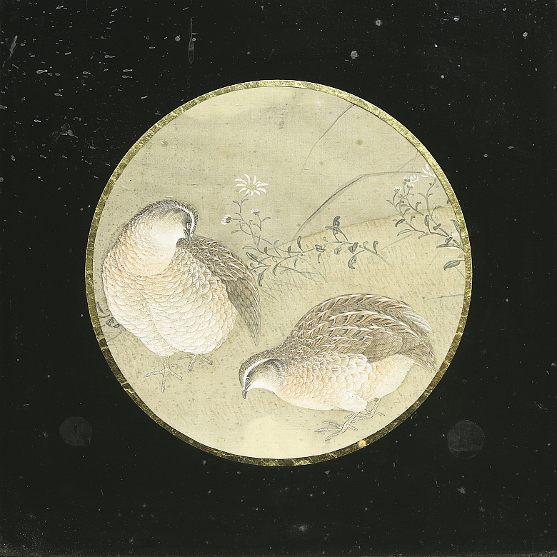 Chinese painting ‘Pair of Partridges’, Qing dynasty - 1