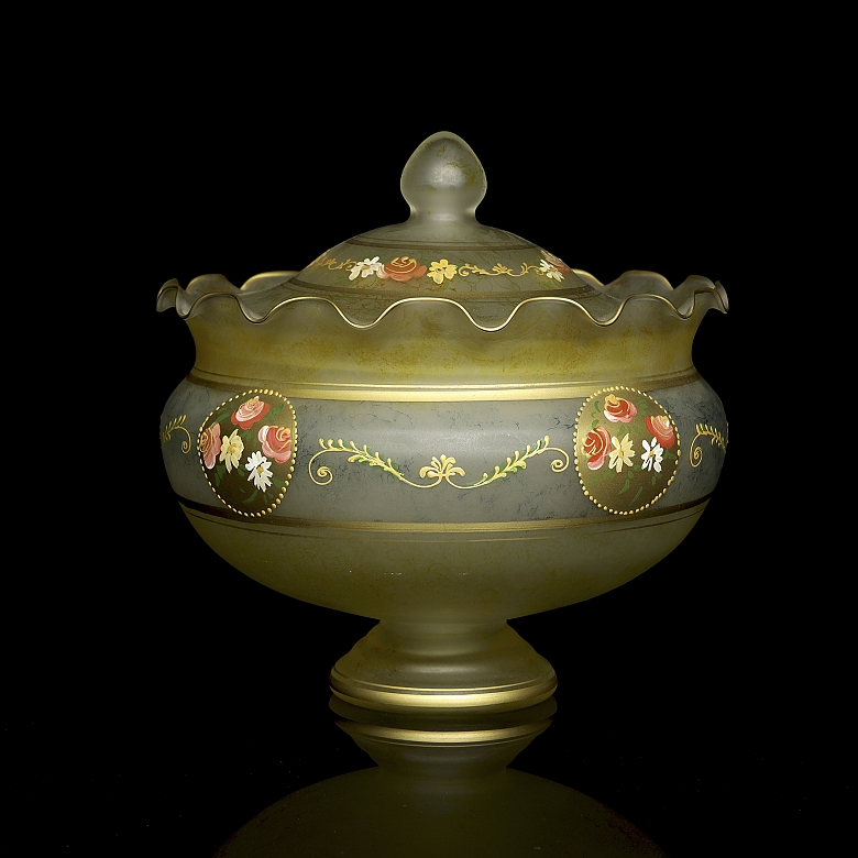 珐琅玻璃糖果盒，20世纪