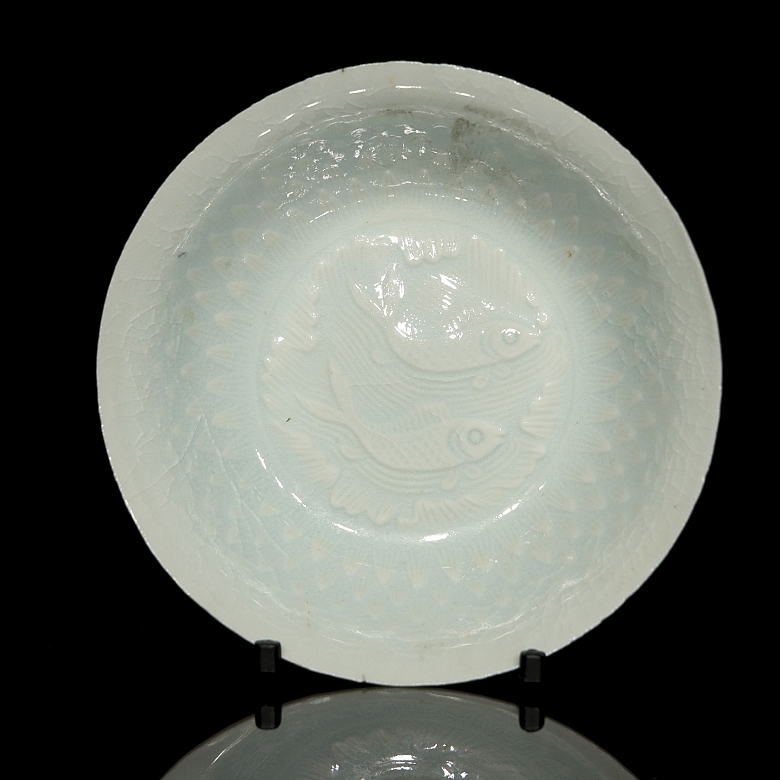 Celadon glazed porcelain plate ‘Fish’, Song style