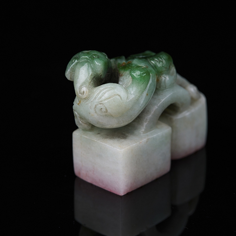 Doble sello de jadeíta