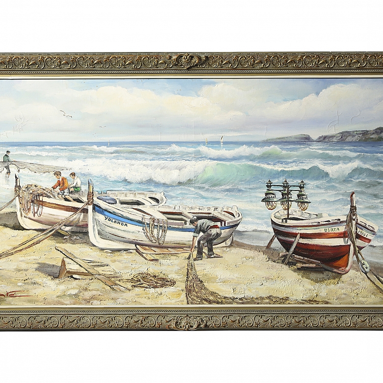 Quimet Sabaté Casanova (1936–2024), “Boats on the Shore” - 5