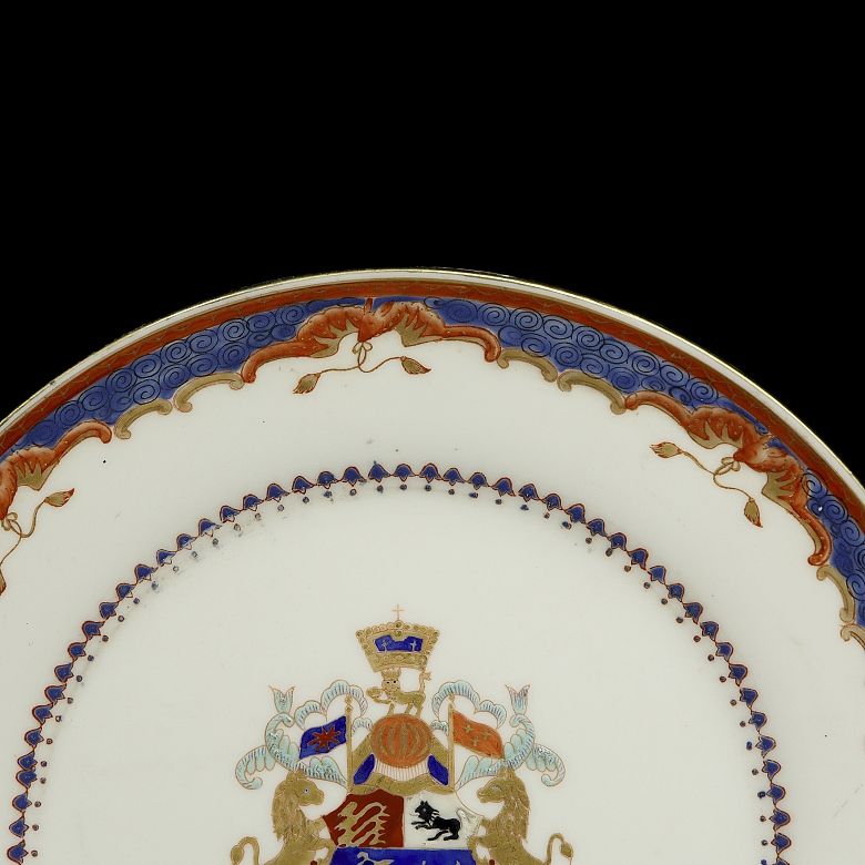 Plato de porcelana para exportación