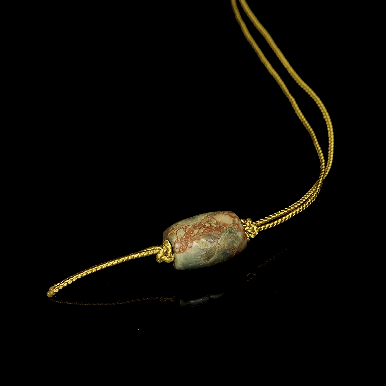 Carved jade bead, Hongshan culture