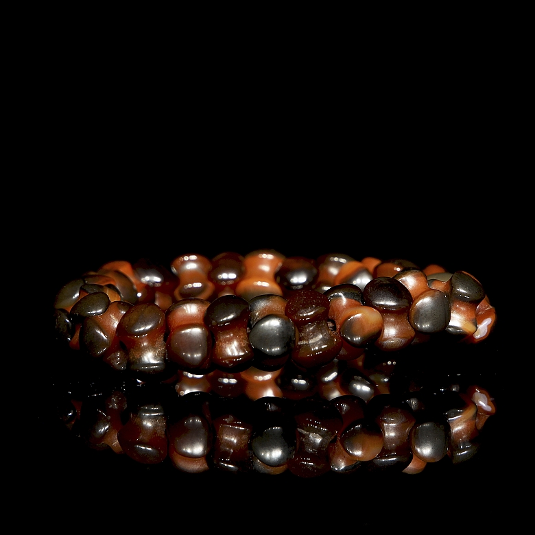 Pulsera de cuentas bicolor