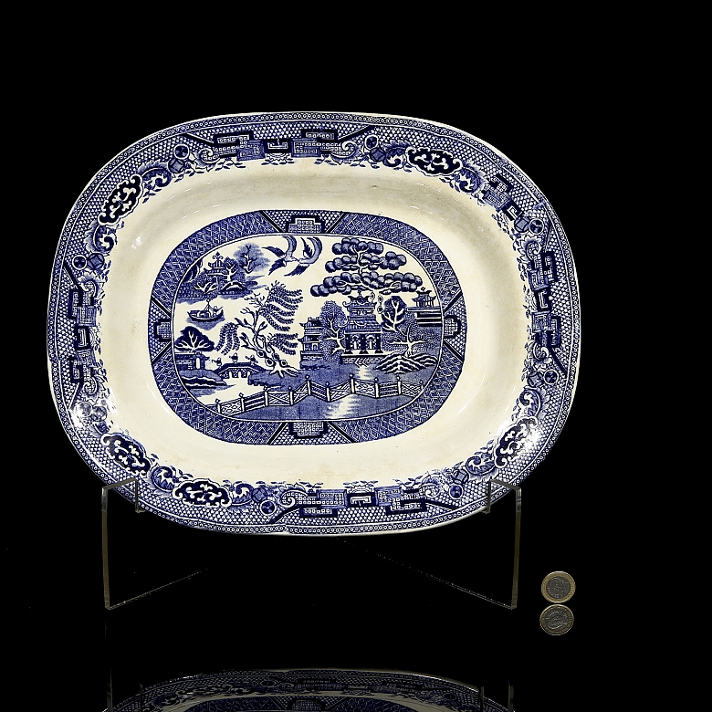 A Willow Pattern tray, PsXX