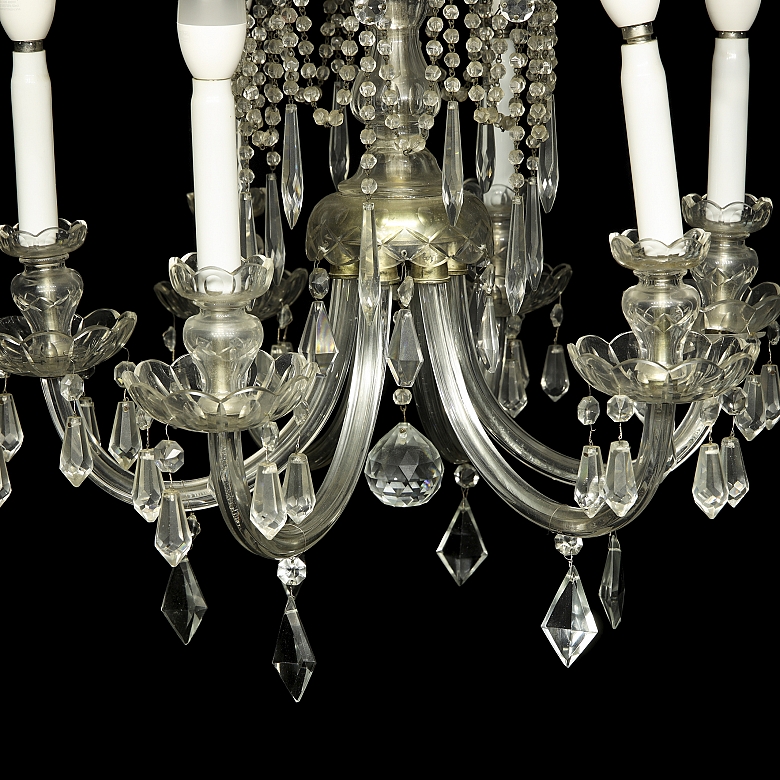 Ceiling lamp with glass beads, 20th century - 1