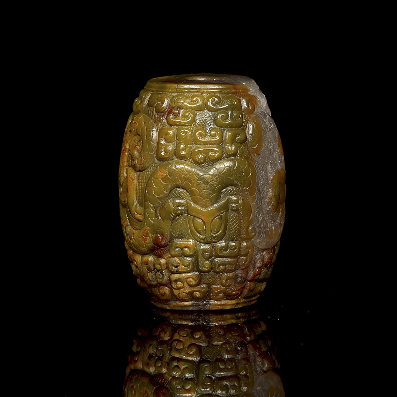 Cuenta de ágata tallada