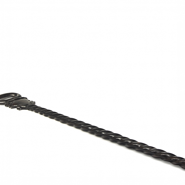 Wooden cane with helical shaft, 20th century - 6