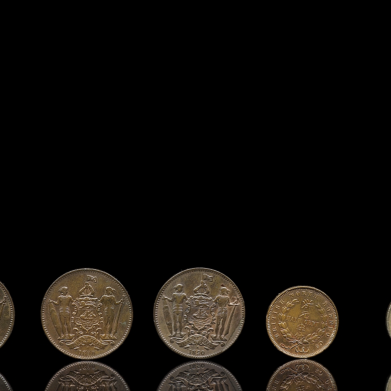 Cuatro monedas de Borneo, s.XIX - 4