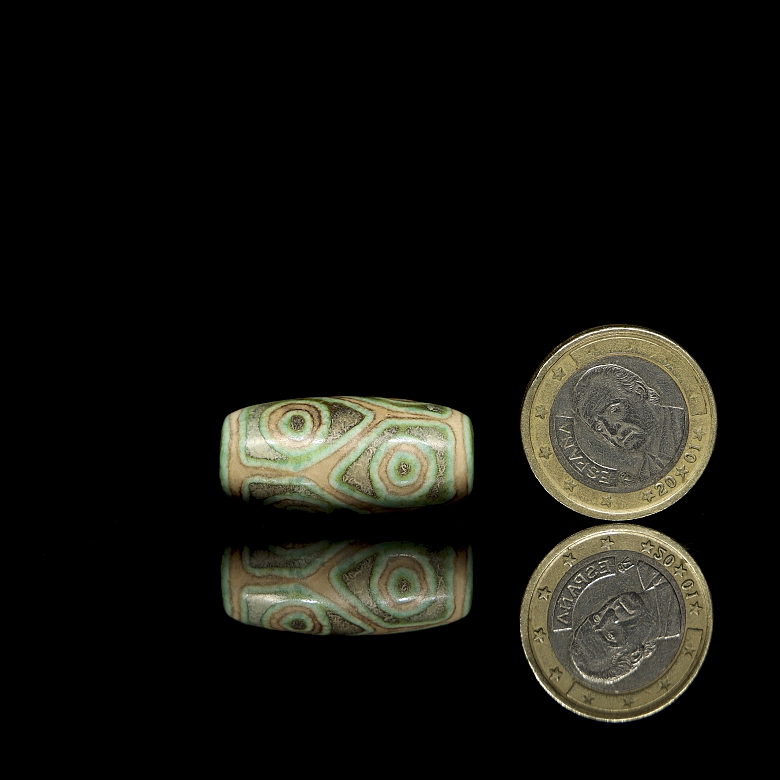 Cuenta Dzi de ágata, dinastía Qing